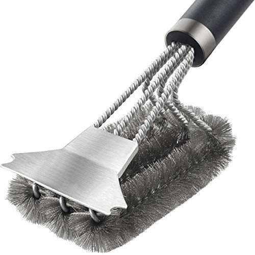 BBQ Grill Brush Wire Cleaning Brush Scraper with Stainless Steel Bristles Fan BBQ Grill Brush Wire Cleaning Brush Scraper with Stainless Steel Bristles Fan